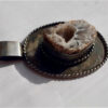 Pendant with Brazilian agate. Nickel silver with blackening. Vintage