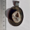 Pendant with Brazilian agate. Nickel silver with blackening. Vintage