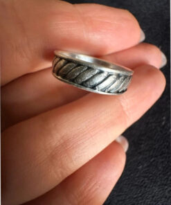Vintage Sterling silver ring size M1/2.  (1)