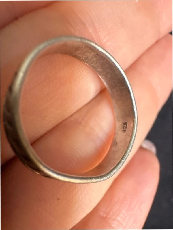 Vintage Sterling silver ring size M1/2. (1)