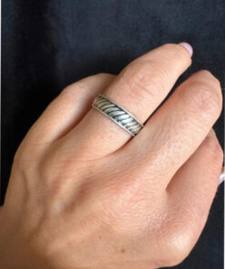Vintage Sterling silver ring size M1/2.  (1)