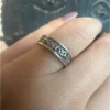 Silver zodiac ring, size M