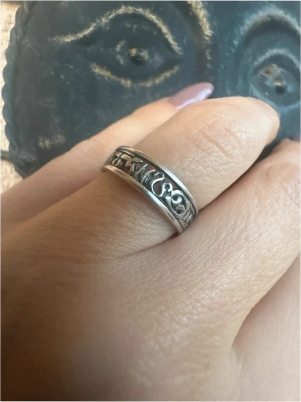 Silver zodiac ring, size M