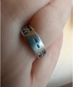 Silver zodiac ring, size M