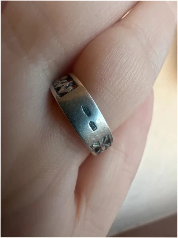Silver zodiac ring, size M
