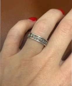 Silver zodiac ring, size M
