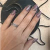 Silver zodiac ring, size M