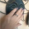Silver zodiac ring, size M
