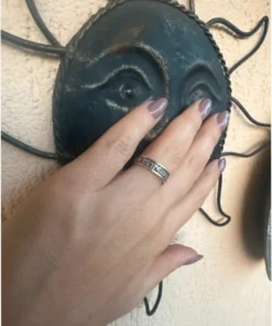 Silver zodiac ring, size M