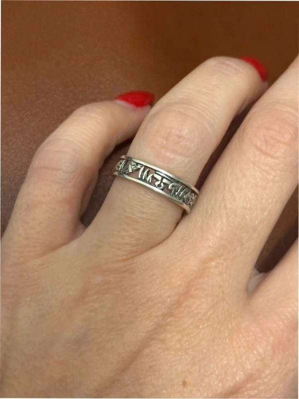 Silver zodiac ring, size M