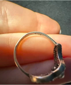 Vintage Sterling Silver Ring Wave UK M (#18)