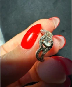 Vintage Sterling Silver Ring Wave UK M