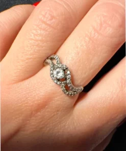 Vintage Sterling Silver Ring Wave UK M (#18)