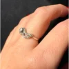 Vintage Sterling Silver Ring Wave UK M (#18)
