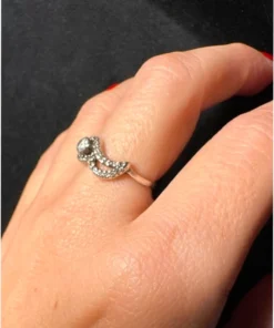 Vintage Sterling Silver Ring Wave UK M