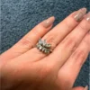 Incredibly beautiful cubic zirconia sterling silver ring Uk size M(#12)