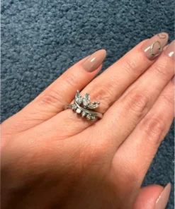 Incredibly beautiful cubic zirconia sterling silver ring Uk size M(#12)