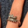 Incredibly beautiful cubic zirconia sterling silver ring Uk size M(#12)