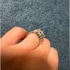 Incredibly beautiful cubic zirconia sterling silver ring Uk size M(#12)