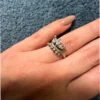Incredibly beautiful cubic zirconia sterling silver ring Uk size M(#12)