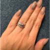 Incredibly beautiful cubic zirconia sterling silver ring Uk size M(#12)