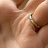 Vintage silver black onyx ring, size K 1/2.