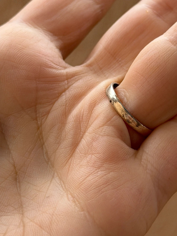 Vintage silver black onyx ring, size K 1/2.