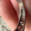 Stunning 925 sterling silver adjustable ring with natural topaz and lapis lazuli, UK size N.