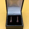 375 gold ( 9 k) JAH hallmark earrings with natural ruby~108