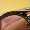 Vintage sterling silver ring with amber Uk size L~108