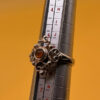 Vintage sterling silver ring with amber Uk size L~108