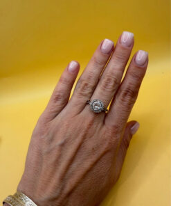 Sterling silver 925 ring with Czech glass, size M~108