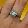Sterling silver 925 ring with Czech glass, size M~108