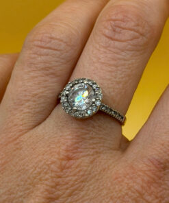 Sterling silver 925 ring with Czech glass, size M~108