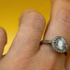 Sterling silver 925 ring with Czech glass, size M~108