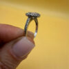 Sterling silver 925 ring with Czech glass, size M~108