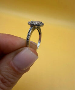 Sterling silver 925 ring with Czech glass, size M