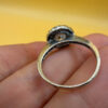 Sterling silver 925 ring with Czech glass, size M~108
