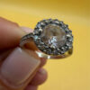 Sterling silver 925 ring with Czech glass, size M~108