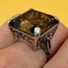 A stunning smoky topaz ring in sterling silver, size M½.