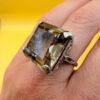 A stunning smoky topaz ring in sterling silver, size M½.