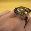 A stunning smoky topaz ring in sterling silver, size M½.