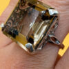 A stunning smoky topaz ring in sterling silver, size M½.