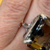 A stunning smoky topaz ring in sterling silver, size M½.