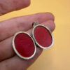 Germany vintage sterling silver oval locket features detailed engraved floral motifs~108