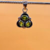 Vintage women’s pendant with peridot, 925 sterling silver~39