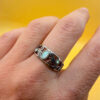 Vintage Sterling Silver Fire Opal Filigree Ring Size P~48