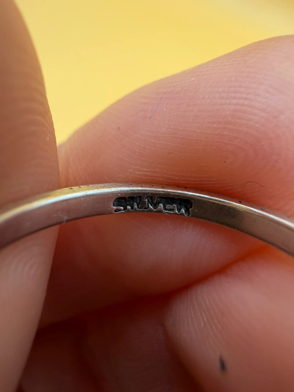 Sterling silver ring Uk size J