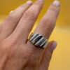 Massive Sterling silver ring Uk size Q~48