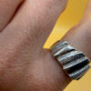 Massive Sterling silver ring Uk size Q~48